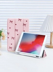 1 pezzo Custodia protettiva piatta con disegno a farfalla e cuore, compatibile con iPad 10.2", iPad Pro 11" 2021/2020/10a gen, iPad Mini 4/5/6, Galaxy Tab A8 10.5" 2022, Matepad 10.4/Tab, , con slot per la penna, anti-caduta, custodia con supporto per tablet - Multicolore - Visualizzare 2