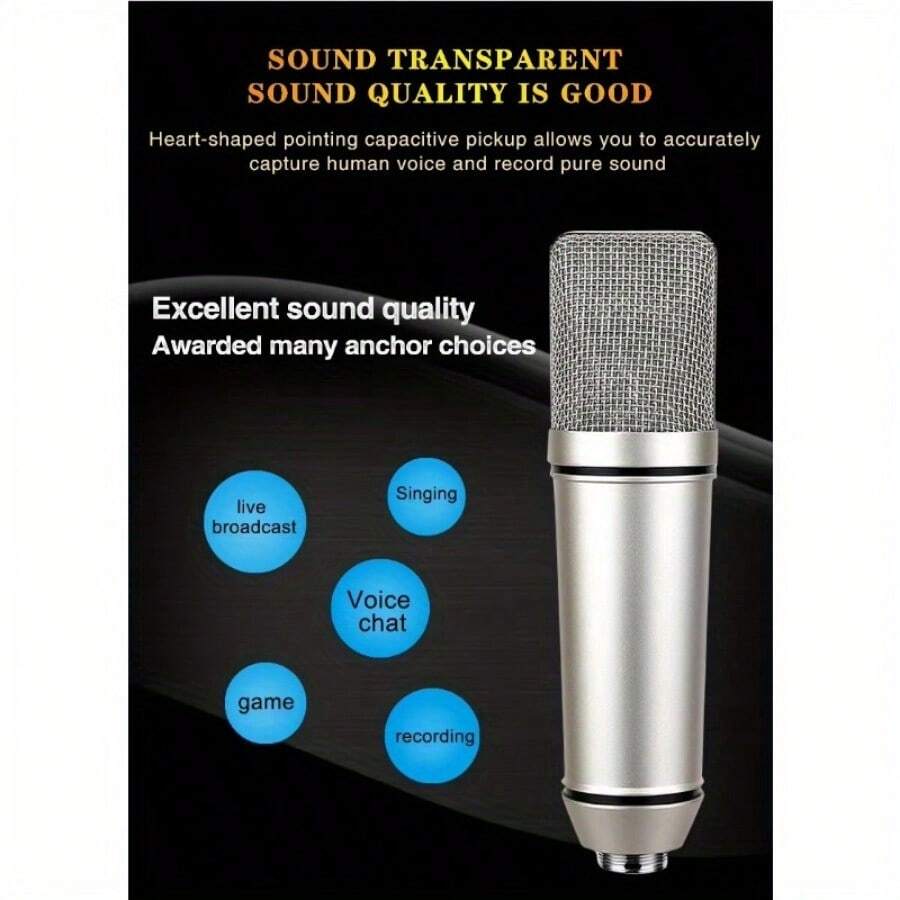 U87 Premium Wired Condenser Microphone With Vibration Stand For Studio