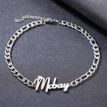 1pc Bạc Nhiều Kiểu Có Sẵn Lắc Chân Thiết Kế Cá Nhân Trang Sức Bãi Biển Bohemian Bằng Thép Không Gỉ Chuỗi Cuba Lắc Chân Nữ Lễ Tạ Ơn Giáng Sinh - Bạc - Xem 6