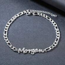 1pc Bạc Nhiều Kiểu Có Sẵn Lắc Chân Thiết Kế Cá Nhân Trang Sức Bãi Biển Bohemian Bằng Thép Không Gỉ Chuỗi Cuba Lắc Chân Nữ Lễ Tạ Ơn Giáng Sinh - Bạc - Xem 9