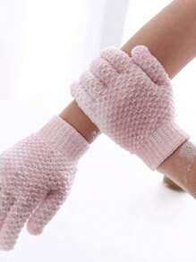 1 Găng tay tắm tẩy tế bào chết trơn, Găng tay tẩy tế bào chết màu hồng dùng cho phòng tắm, trang trí phòng tắm, trang trí mùa thu, trở lại trường - Hồng - Xem 3