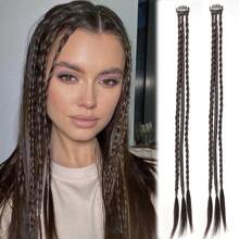 2 chiếc kẹp tóc tết trong tóc nối Blode màu nâu sẫm màu nâu nhạt màu đen kẹp tóc giả tóc sợi tổng hợp tóc nối phụ nữ mặc hàng ngày dự tiệc kẹp tóc nối tóc tự nhiên hàng ngày - Nhiều màu - Xem 14