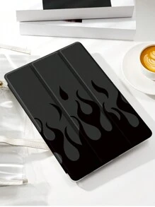1 个黑色火焰图案扁平保护壳，兼容 iPad 10.2 英寸、iPad Pro 11 英寸 2021/2020/10 代、iPad Mini 4/5/6、三星 Galaxy Tab A8 10.5 英寸 2022、华为 Matepad 10.4/Tab、小米，带手写笔插槽，防摔，平板电脑支架，支持自动睡眠/唤醒 - 彩色 - 查看 4