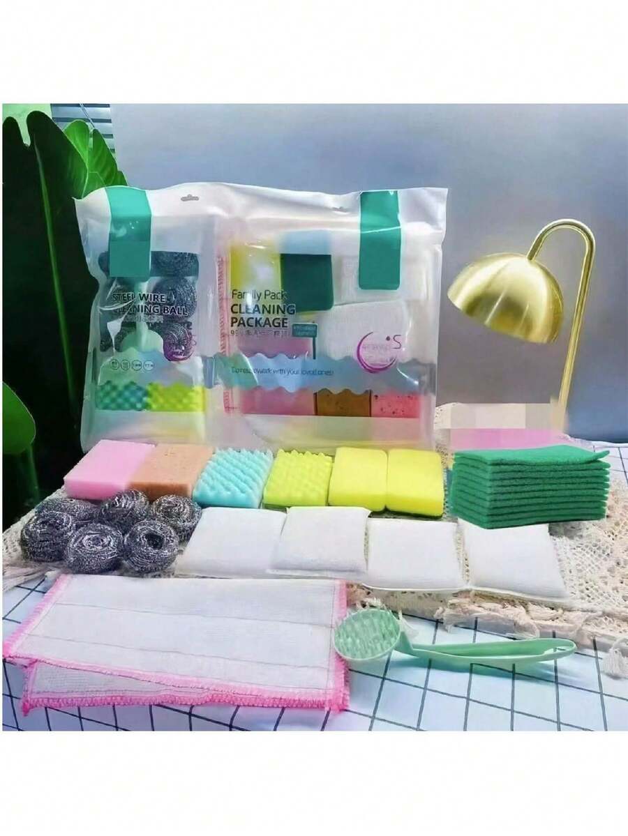 22pcs/Set Household & Mom's Kitchen Cleaning Kit, Including Dish Wash