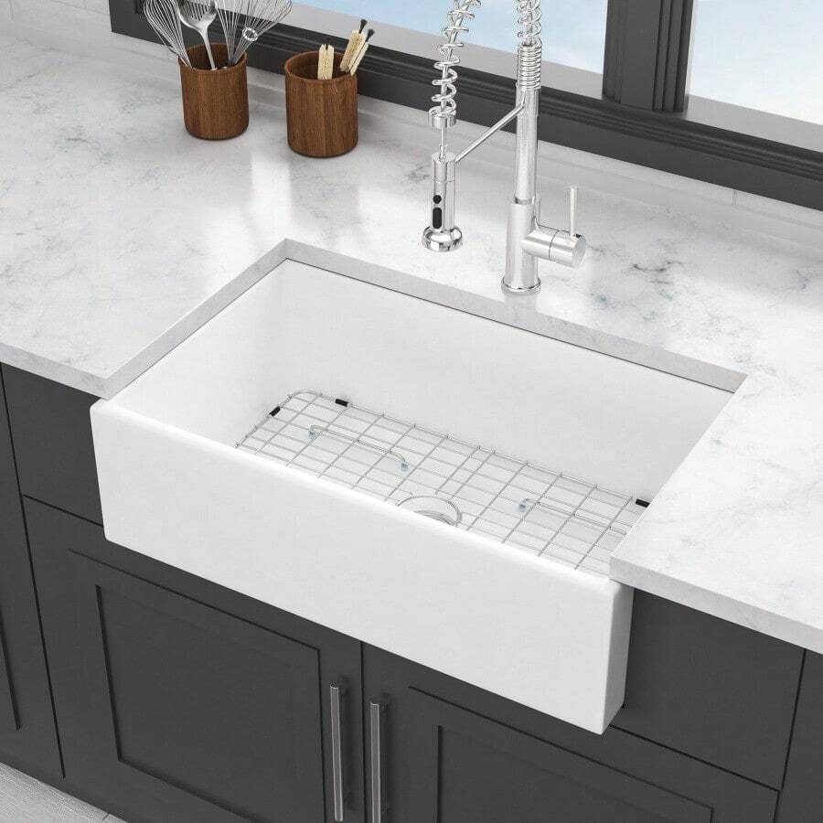 30 White Farmhouse Sink 30 Inch Kitchen Sink White Undermount Single