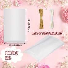 100 Pcs Soap Wrappers Transparent Cellophane Bags With Raffia Rope For Homemade Craft Soap Gift Box Birthday Party Favor Packaging Supplies - Transparent - View 12