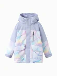 Balabala Tween Girl' Down Jacket 2024 Winter Thickened Outerwear For Boys & Girls - Purple - View 4