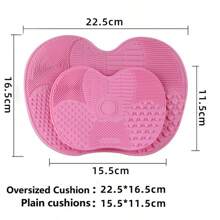 带吸盘的硅胶苹果设计粗糙纹理垫，硅胶粗糙纹理垫美容工具，化妆刷清洁垫，有大号和小号可供选择，圣诞礼物