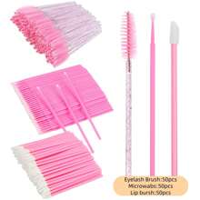 Eyelash Extension Kit Disposable Micro-Cleaning Swab Brush With Eyelash Brush Lip Brush Mascara Wand Applicator Eyelash Extension Kit Beauty Wand Kit Beauty & Personal Care150/300/450/600pcs