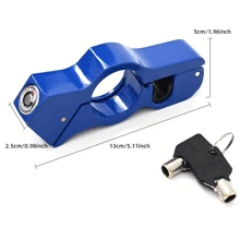 Aluminum Alloy Anti-Theft Handlebar Lock For Electric Bikes, Motorcycles & Scooters - Polished Finish, Button Control - Multicolor - View 8