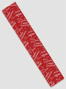 1 件手绘圣诞雪花雪人圣诞树和圣诞配饰刻字图案亚麻桌旗。适用于节日、派对、生日、晚宴、厨房/餐桌装饰、橱柜盖、全年房间装饰和家纺装饰 - 彩色 - 查看 8