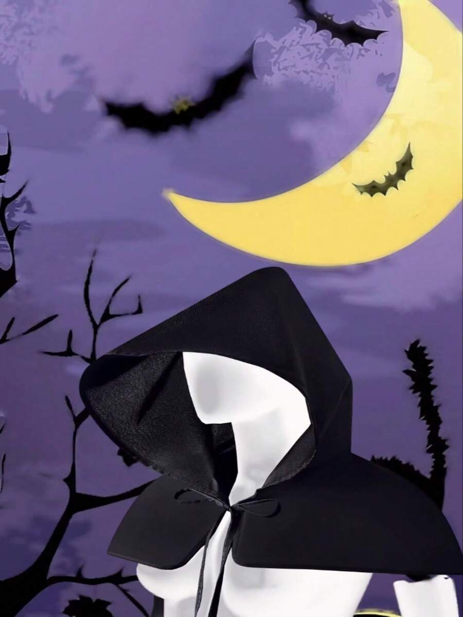 1 Trang phục biểu diễn mới Mũ cosplay Áo choàng thời trung cổ Mũ trùm đầu cướp biển Thích hợp cho các buổi biểu diễn lễ hội - màu đen - Xem 1