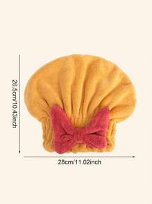 1pc/2pcs Coral Fleece Bow Hair Drying Towel, Quick Absorbent Hair Wrap Turban Home Bathroom Decor Fall Decor Back To School Hair Bonnet Shower Towels For Beaty Salon, Hotel Sports,Home Essentials, Towel, Skin Care