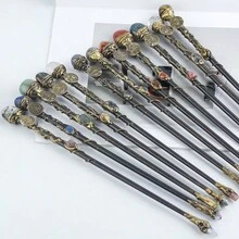 1 chiếc đũa thần pha lê 12 cung hoàng đạo tinh xảo, quyền trượng gỗ cosplay Halloween, quà tặng gậy phù thủy, đạo cụ chụp ảnh Giáng sinh, đồ dùng tiệc LARP, phụ kiện biểu diễn sân khấu, quà tặng & bộ sưu tập cosplay và tiệc - Thiên Bình 10 - Xem 1