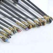 1 chiếc đũa thần pha lê 12 cung hoàng đạo tinh xảo, quyền trượng gỗ cosplay Halloween, quà tặng gậy phù thủy, đạo cụ chụp ảnh Giáng sinh, đồ dùng tiệc LARP, phụ kiện biểu diễn sân khấu, quà tặng & bộ sưu tập cosplay và tiệc - Thiên Bình 10 - Xem 3