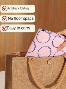 1 Pc Foldable Steam Ironing Pad Home Ironing Mat Hanging Soft Ironing Board, Steam Cloth Mat Storage Furniture Supplies - Heat-Resistant, Water-Repellent, Anti-Slip Bottom, Thermal Insulation Anti Scalding Waterproof, Portable, Compact, Space-Saving, Easy To Store, Ideal For Home, Travel, And On-The-Go Ironing Needs, Ideal For Small Spaces, Blue Frame & Pink Topping, Perfect For Quick Touch-Ups & Flat-Surface Ironing - Multicolor - View 7