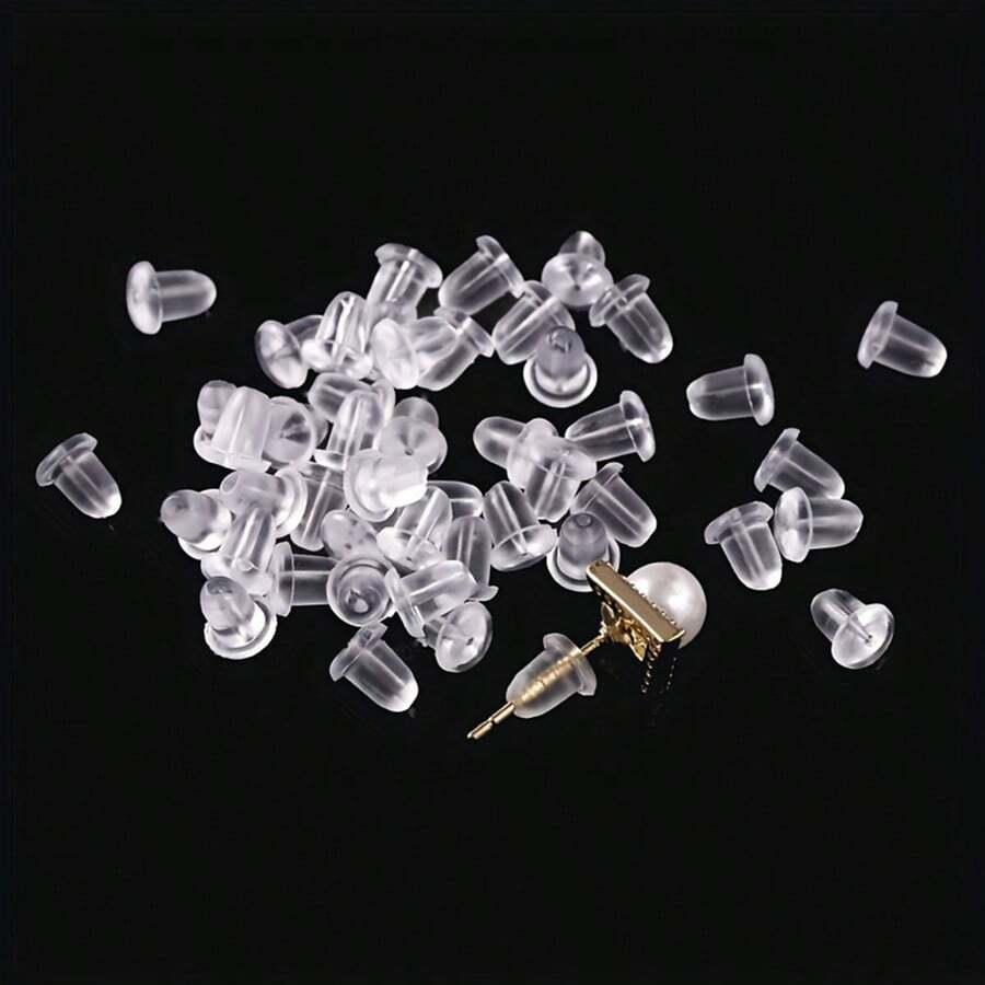 Clear Plastic Ear Clog Earring Plugs Two Quantity Packs Approximately