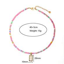 1 chiếc vòng cổ hạt cườm bằng đá Lapis Lazuli tự nhiên thời trang hình hoa nhựa màu ngọc lam Tarot, phù hợp cho phụ nữ dự tiệc, du lịch, đeo hàng ngày, trang sức thời trang - Đầy màu sắc - Xem 8