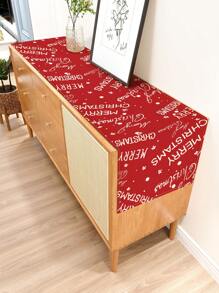 1 件手绘圣诞雪花雪人圣诞树和圣诞配饰刻字图案亚麻桌旗。适用于节日、派对、生日、晚宴、厨房/餐桌装饰、橱柜盖、全年房间装饰和家纺装饰 - 彩色 - 查看 24