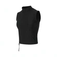 Adidas Originals Áo ba lỗ crop top thường ngày nhún bèo cho nữ 2024 IW5506 - màu đen - Xem 1