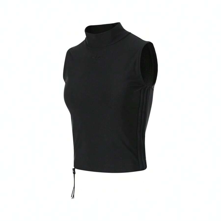 Adidas Originals Áo ba lỗ crop top thường ngày nhún bèo cho nữ 2024 IW5506 - màu đen - Xem 1