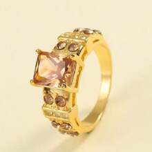 Nhẫn Cubic Zirconia thanh lịch, 4 màu tùy chọn, Nhẫn thời trang Unisex - vòng zircon - Xem 16