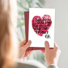 1 tấm thiệp Anh yêu em nhiều lắm kèm phong bì, thiệp chúc mừng ngày lễ tình nhân, thiệp sinh nhật, thiệp cầu hôn, thiệp Anh yêu em vui nhộn dành cho vợ chồng bạn gái bạn trai - Nhiều màu - Xem 5