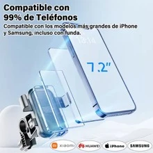 Soporte Celular De Moto Bicicleta Porta Teléfonos + Paraguas,Soporte de celular con mini sombrilla para moto, bicicleta Scotter - Negro - Ver 4