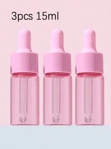 1 Peça/3 Peças Frascos Conta-Gotas de Vidro Rosa 5ml 10ml 15ml 20ml, Tampa de Macaron, Soro, Óleo Essencial de Perfume, Mini Portátil Viagem, Conta-Gotas Ocular, Frascos de Vidro Recarregáveis