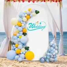 Rainaut 2.2m Arched Stand 120*220cm Elastic Fabric Cover Gold Stand Sky White Cover - 金色 - 查看 4