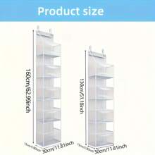1 pieza/2 piezas Estantería organizadora de 4/6 niveles para montar en la puerta con bolsillos independientes, estantería de almacenamiento de tela montada en la pared, apta para armarios, baños, dormitorios y residencias, incluye 2 ganchos de metal, para organizar cosméticos, juguetes y artículos varios, pantalones, zapatos, vaqueros, botas, faldas, dormitorio, organizador, almacenamiento en el hogar, camiseta blanca para mujer, pantalones negros para mujer, ropa de invierno para dama, vestido