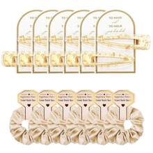 12PCS Bridesmaid Hair Clips No Bend Hair Clips No Crease Hair Clips Gold Glitter Makeup Bangs Hair Clips(6pcs Hair Clips+6pcs Scrunchies)Bridal Shower Gifts Silk Satin Soft Hair Accessories Bridesmaid Wedding Favor Women,Christmas