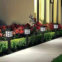 2/4/12 Pcs Solar Landscape Lights, Yard Night Lights, Outdoor Path Lights, Small House Lawn Lights, LED Landscape Lighting Garden Lamps, Solar Powered, Automatic On/Off, For Landscape Walkway, Driveway, Yard & Lawn Decor, Christmas, Halloween, Valentine's Day Gifts, Holiday Family Gathering, Lighting Essentials