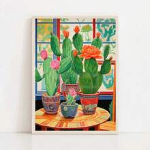 1 tấm áp phích xương rồng Mexico theo phong cách Matisse tranh in nghệ thuật Mexico truyền thống tranh vải nghệ thuật treo tường hình ảnh trang trí phòng xương rồng không có khung - Nhiều màu - Xem 34