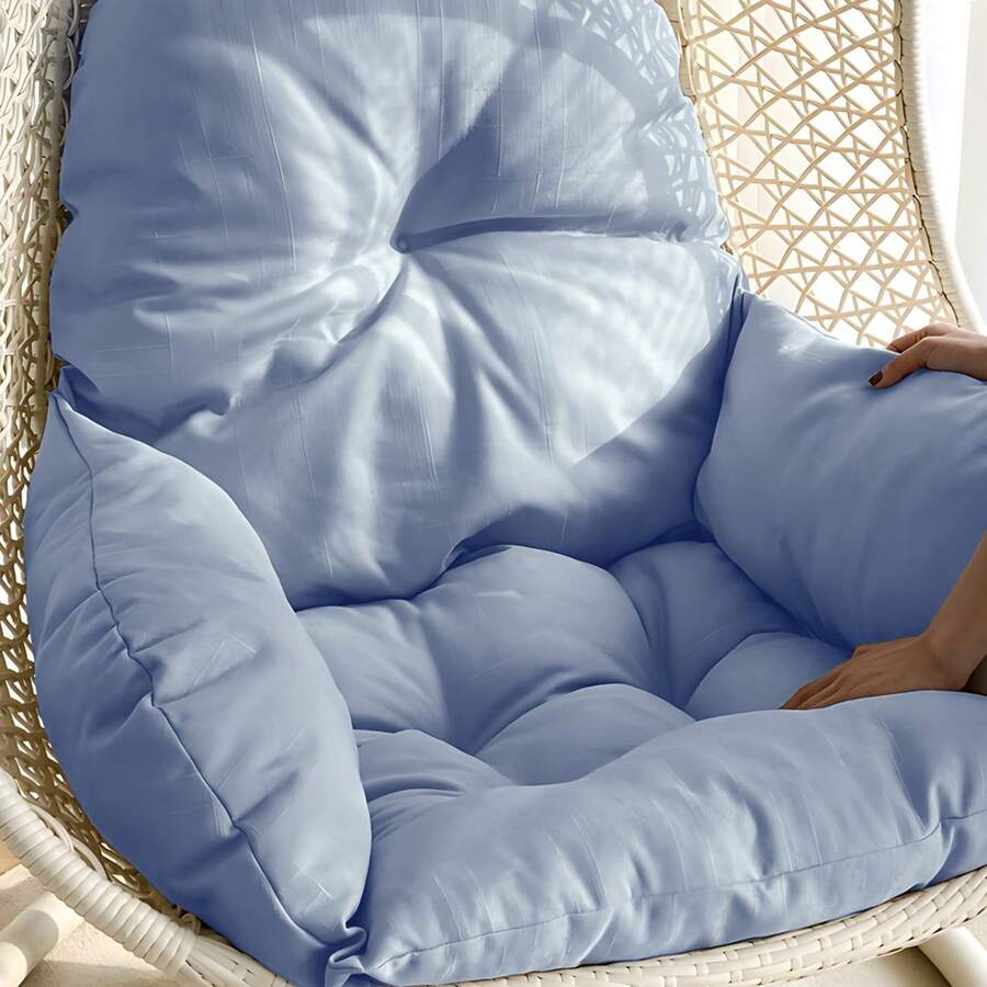 Swing Chair Cushion Pad ONLY Hammock Hanging Egg Chair Seat Cushion Replacement One-Piece Thick Patio Hammock Chair Seat Cushion - 藍色 - 查看 1