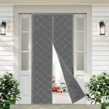 Magnetic Thermal Insulated Door Curtain Waterproof PVC Door Insulation Curtain - Grey - View 1