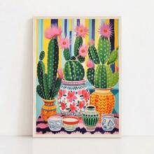 1 tấm áp phích xương rồng Mexico theo phong cách Matisse tranh in nghệ thuật Mexico truyền thống tranh vải nghệ thuật treo tường hình ảnh trang trí phòng xương rồng không có khung - Nhiều màu - Xem 24