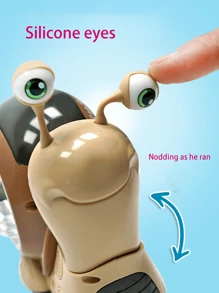 RUNQI Electric Rocking Snail Toy, Children Hermit Crab Multidirectional Lamp With Light, Music And Projection, Colorful Educational Toy