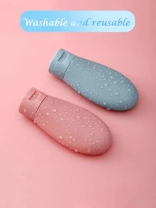 Bộ 3 lọ đựng kem/chất lỏng bằng silicon có thể nạp lại kèm ống bóp, lọ đựng dầu gội/sữa tắm cầm tay kèm nhãn dùng khi đi du lịch, phòng tắm, trường học, đám cưới, sinh nhật, quà tặng cho bạn bè, bạn gái, cha mẹ - nhiều màu - Xem 8
