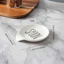 2pcs/Set Ceramic Letter Pattern Spoon Rests For Home Use,Kitchen,Christmas Gift,School Supplies