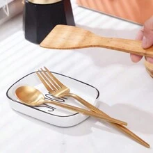 2pcs/Set Ceramic Letter Pattern Spoon Rests For Home Use,Kitchen,Christmas Gift,School Supplies
