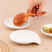 2pcs/Set Ceramic Letter Pattern Spoon Rests For Home Use,Kitchen,Christmas Gift,School Supplies