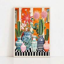 1 tấm áp phích xương rồng Mexico theo phong cách Matisse tranh in nghệ thuật Mexico truyền thống tranh vải nghệ thuật treo tường hình ảnh trang trí phòng xương rồng không có khung - Nhiều màu - Xem 73