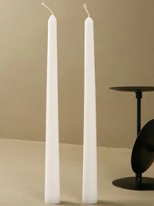 2 piezas Velas cónicas blancas sin humo de 10 pulgadas con aroma, velas altas navideñas, tiempo de quemado de 4 horas, velas decorativas para el hogar, decoraciones de regalo navideño, incluye velas aromáticas, velas de cera para decoración navideña del hogar, decoración de ambiente de Halloween, regalos de portavelas, adecuado para mujeres, regalos de invierno - Blanco - Ver 8