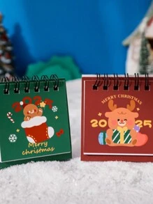 Calendrier de bureau de Noël mignon 2025, décoration ornementale