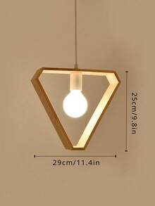220V/现代简约几何餐厅吊灯，北欧风格客厅阳台吊灯，木制咖啡店/酒吧/服装店吧台 E27 吊灯 - 吊燈 - 查看 3