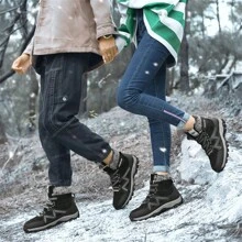 Men's Outdoor Shoes Including Winter Shoes, Running Shoes, Hiking Shoes, Anti-Slip & Thermal Lined Sports Shoes, Trail Running, Trekking Shoes, Wear-Resistant & Breathable Climbing Shoes, Men's High-Top Snow Boots, Ideal With Jacket