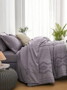 7 Piece Bed In A Bag Bed Comforter Set Queen, Boho Tastefully Tufted Comforter And Sheet, Pillowcase Set, Soft Microfiber, Comfortable And Warm Bedding Set, Bedroom Decor For All Seasons, Ideal Gift