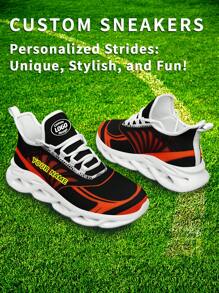 1 Pair Cincinnati Baseball Custom Sneaker, Personalized Name Running Shoes, Custom Blade Sneakers, Personalized Gift Low Top Running Shoes, Name Sneakers, Personalized Running Shoes For Women And Men, Personalized Sports And Casual Shoes, Gift For Mom/Dad/Her/Him/Girlfriend/Boyfriend/Wife/Husband/Friend - White - View 3