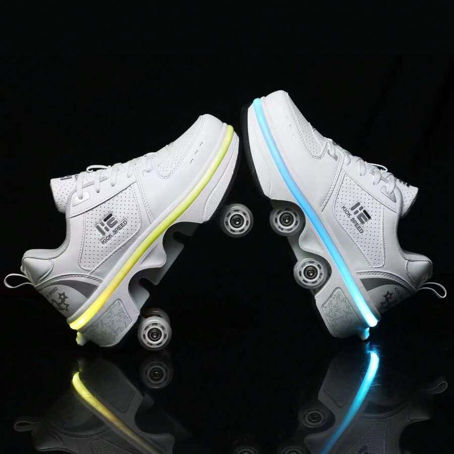 Kofuboke Roller Skate Shoes Sneakers Roller Shoes 2In1 Suitable